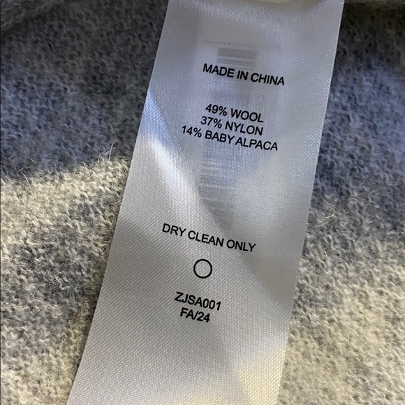 QUINCE baby alpaca wool diamond stich crew light grey - Picture 6 of 7